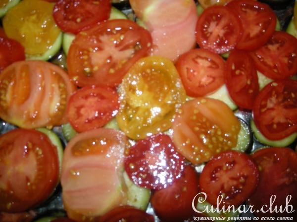 Мяско запеченное с баклажанами