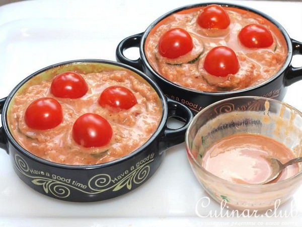 Фаршированные cтаканчики из цукини с булгуром