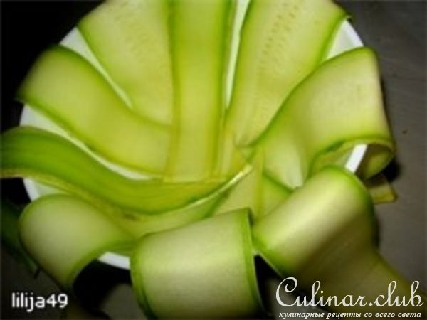 Шарлотка с кабачками и курицей