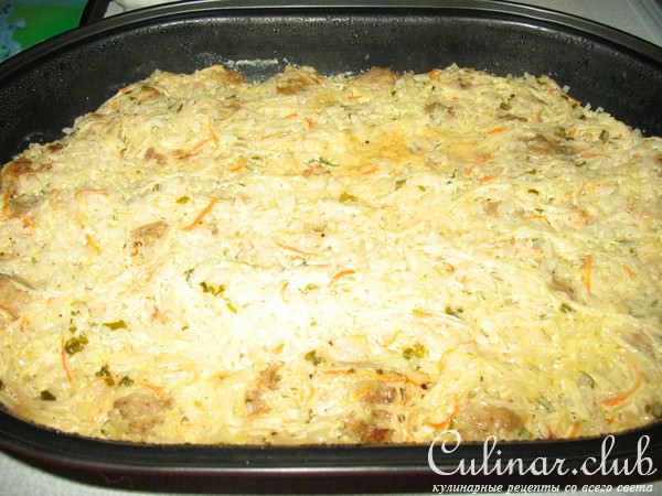 Мясные шарики с рисом и кольраби.