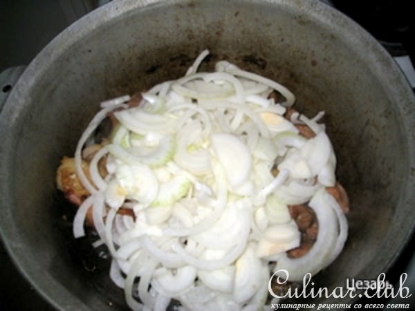 Мясо индейки с овощами.