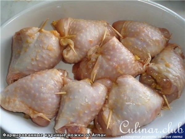 Фаршированные куриные голени