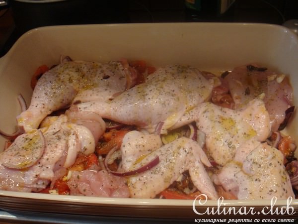 Запеченная курица по-провански