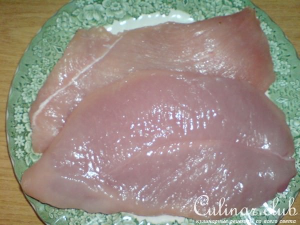 Кармашки из индейки,заполненные грибами
