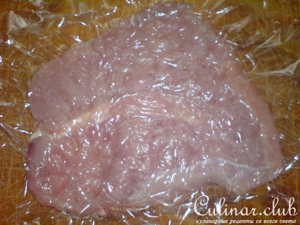 Кармашки из индейки,заполненные грибами