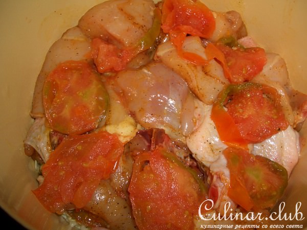 Цыпленок со свежей капустой