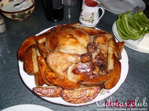 Курица маринованная запеченная