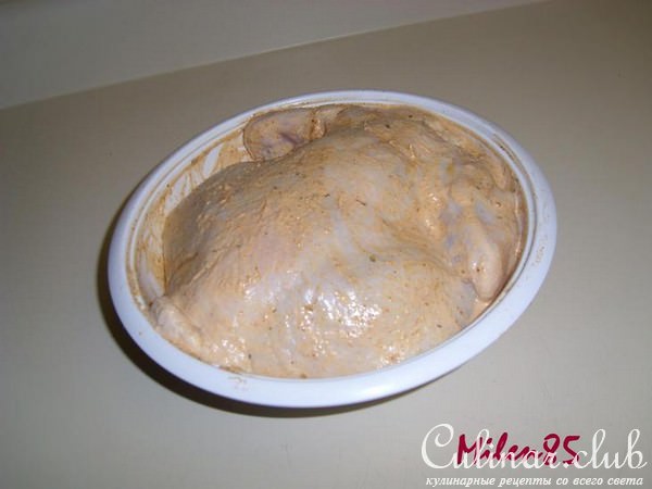 Курица маринованная запеченная