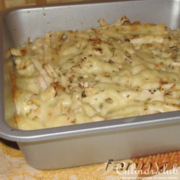 Запеканка из корневого сельдерея с курицей