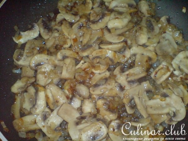 Кармашки из индейки,заполненные грибами