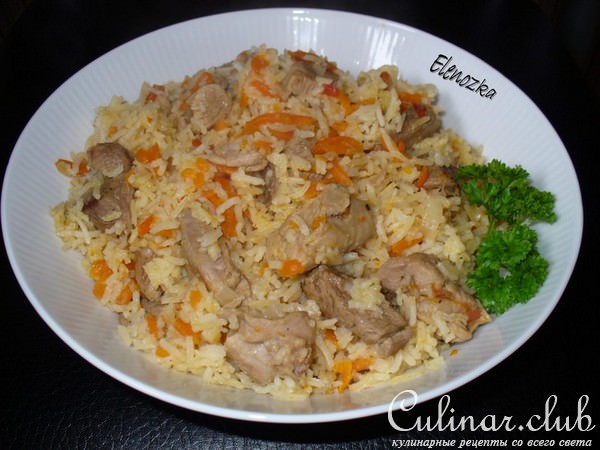 Плов с индюшкой ( вкусный вариант)