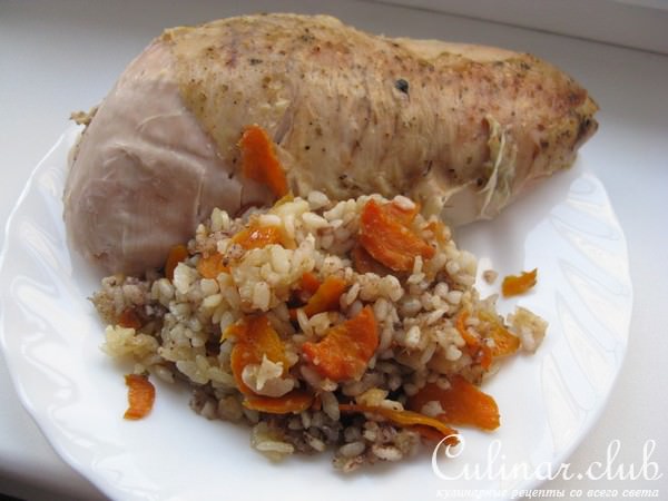 Индейка фаршированая рисом и овощами