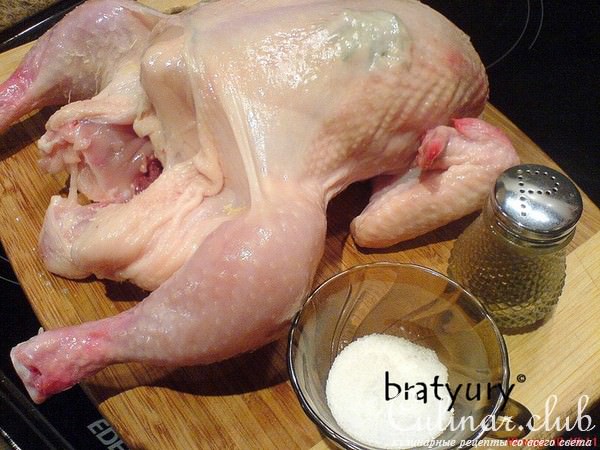 Курица жареная сухой засолки
