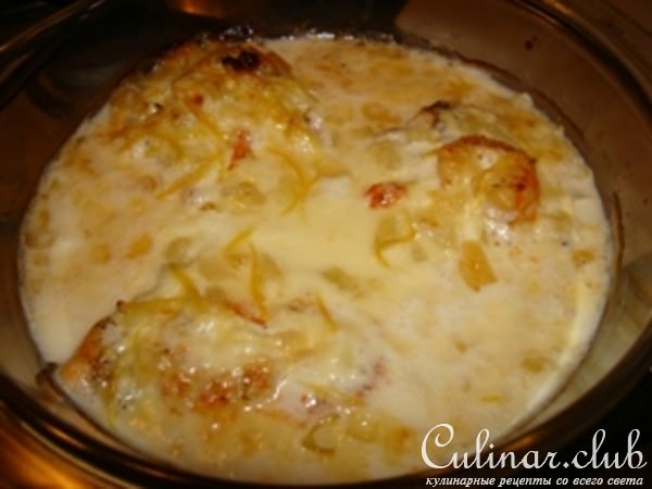 Форель в лимонных сливках