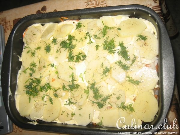 Рыбная запеканка "под дождём"