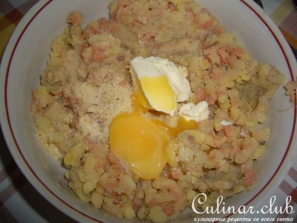 Котлеты из рыбы с картофелем