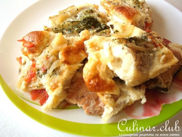 Рыбка, запеченная в омлете. Быстро, нежно и вкусно!