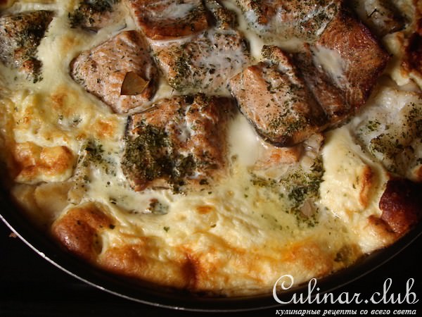 Рыбка, запеченная в омлете. Быстро, нежно и вкусно!