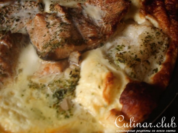Рыбка, запеченная в омлете. Быстро, нежно и вкусно!