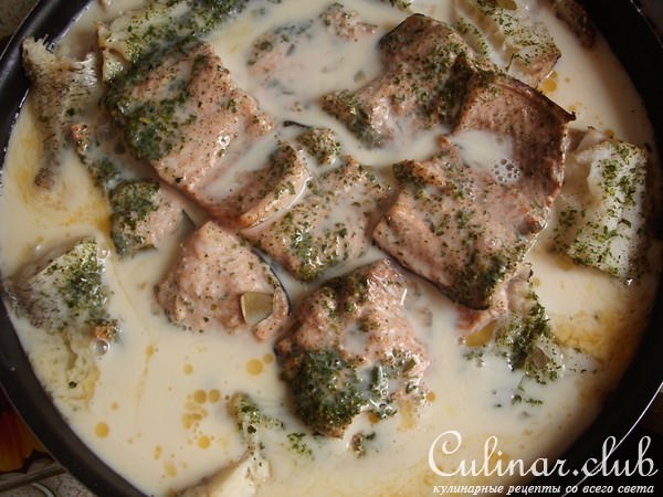 Рыбка, запеченная в омлете. Быстро, нежно и вкусно!