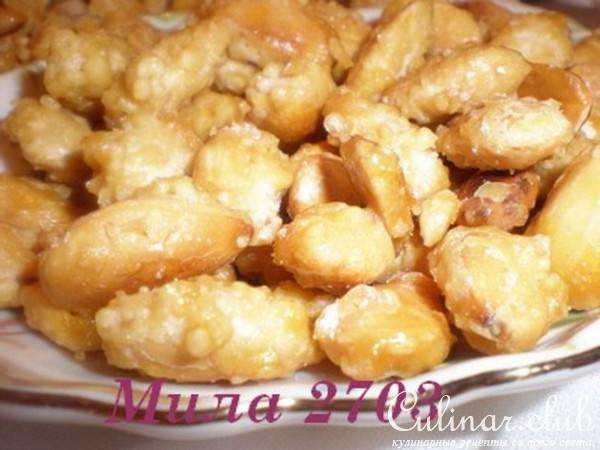 Миндаль в сахаре (простой вкусный десерт)