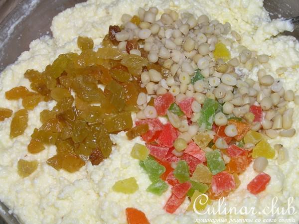 Пасха Царская с цукатами и кедровыми орешками (сырая)