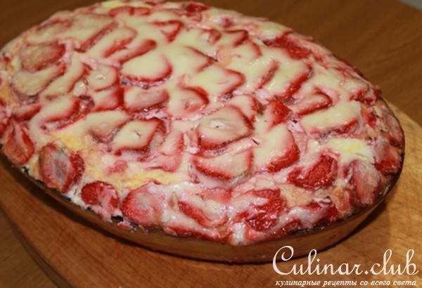 Манник творожный " Клубника со сливками"