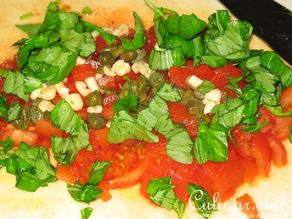 Гарнир из запечёного картофеля с маринованными помидорами(Patate arrostite con pomodori marinati)