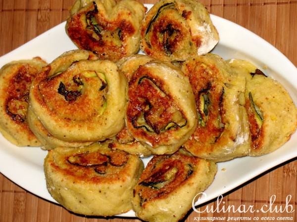 Картофельные рулетики с грилованными цуккини
