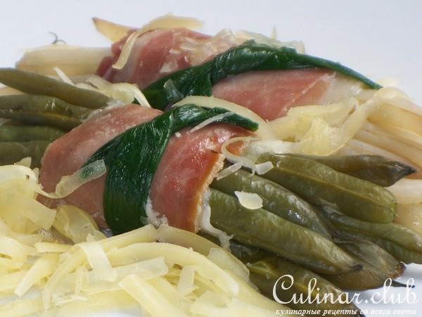 Фасоль стручковая с вяленым мясом и сыром !!!!