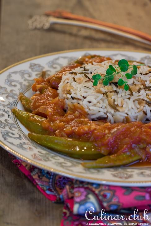 Бамия с рисом по-ливански