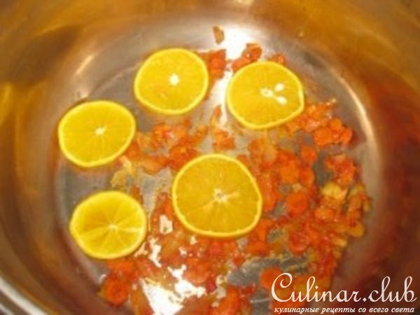 Голубцы c куриной печёночкой на апельсине