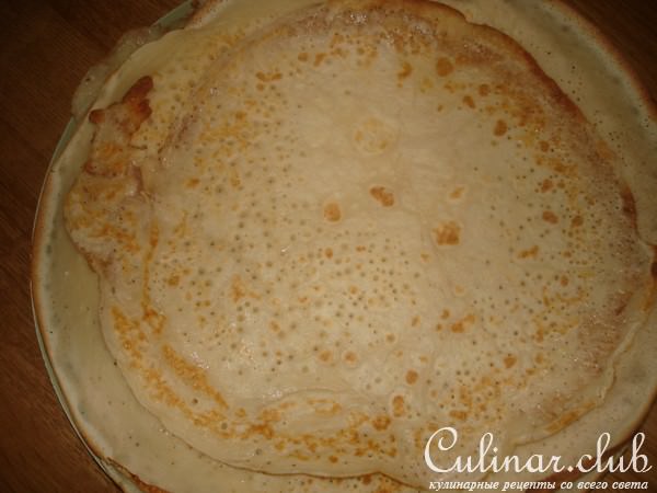 Блинчики на пиве с начинкой