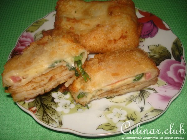 Блинчики на пиве с начинкой