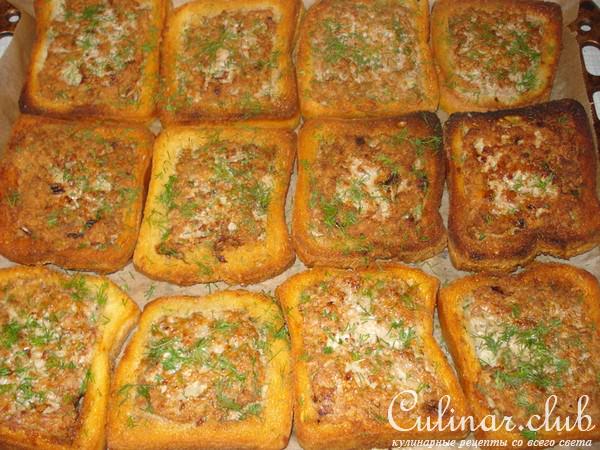 Гренки мясные