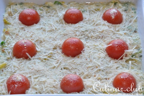 Запеканка из кабачка с творогом и сыром