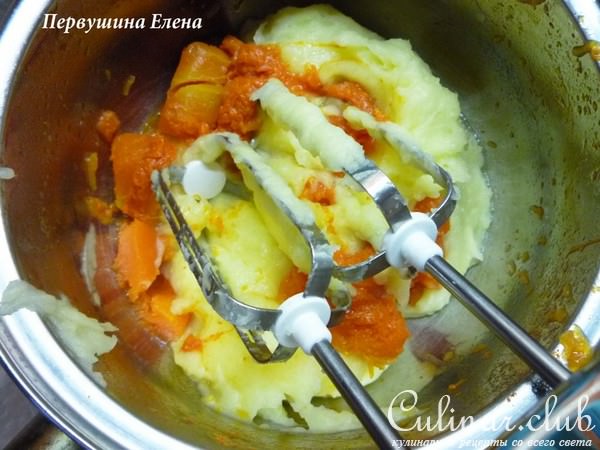 Оладушки тыквенно-картофельные с отрубями