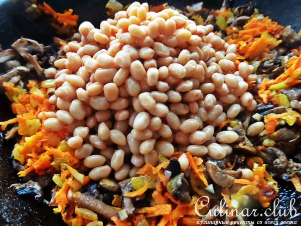 Паштет из фасоли и грибов (можно в пост)
