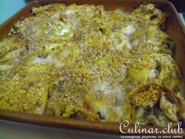 Крепес с сыром и кабачками.