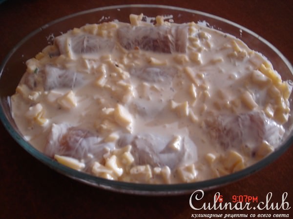 Рыбные рулетики с грибами