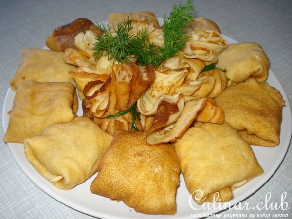 Блины с селёдкой