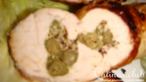 Куриные рулетики с каперсами и горчицей