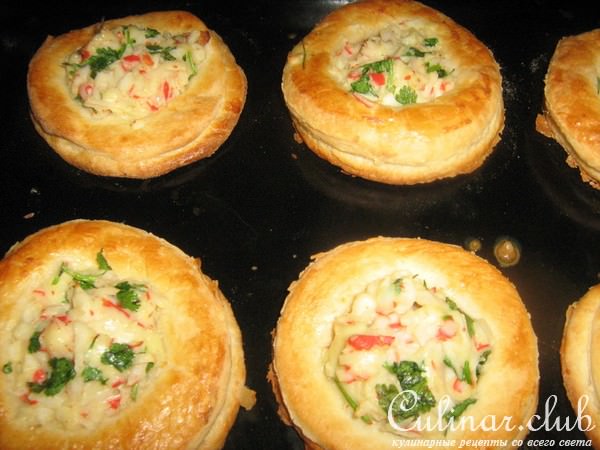 Слойки с начинкой.(Вариант лепки)