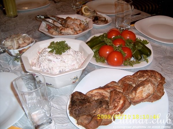 Мясная косичка по цыгански