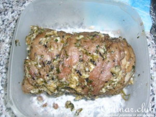 Рулет мясной из бараньей брюшинки