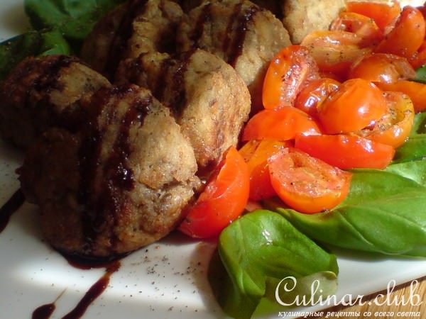 Закуска из запечённых баклажанов и черри//Polpette di melanzane