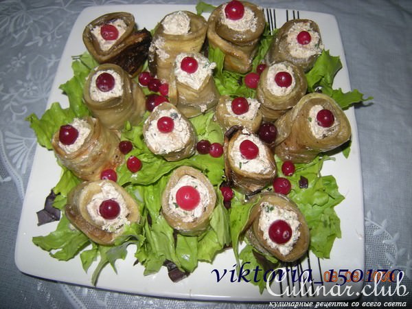 Гадазелели (баклажановые рулетики с ореховой пастой)