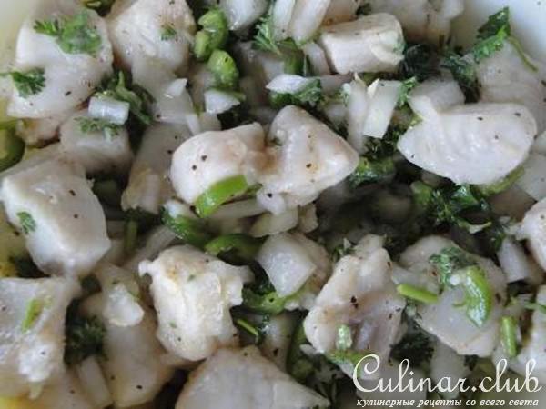raw wahoo with lime(Рыба в лайме)