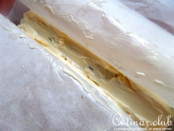 Сливочное масло с крабом и зеленью