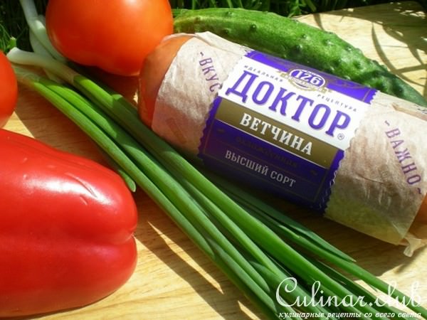 Оладьи с ветчиной "Закусочные"